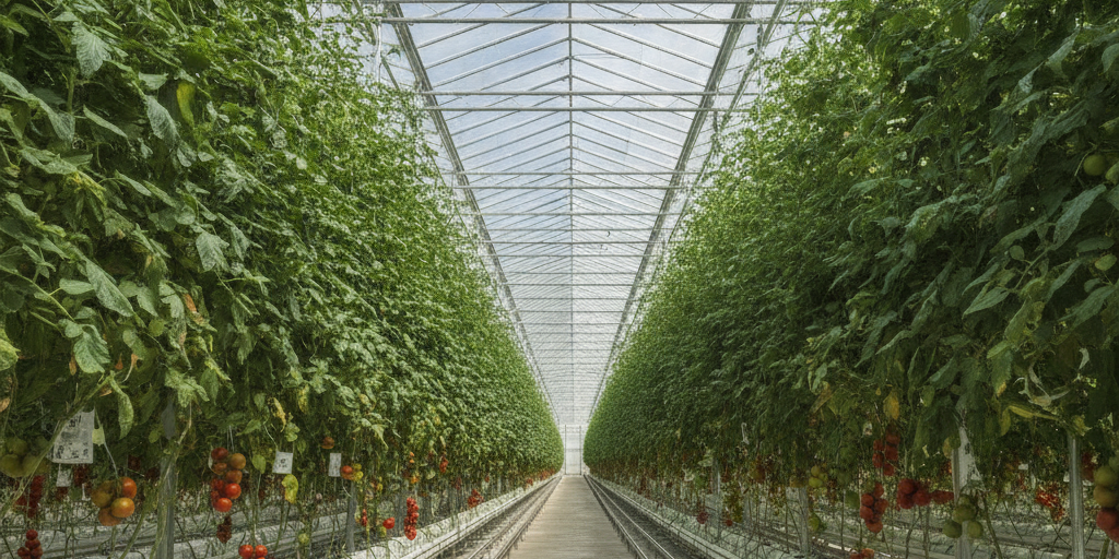 Greenhouse Heating Cost: 2024 Investment and System Selection Guide Greenhouse heating cost optimization with a pipe-rail system in a modern greenhouse